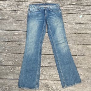 Ralph Lauren 🏇dungarees flare w/ embroidery 🧵on back pockets size 28